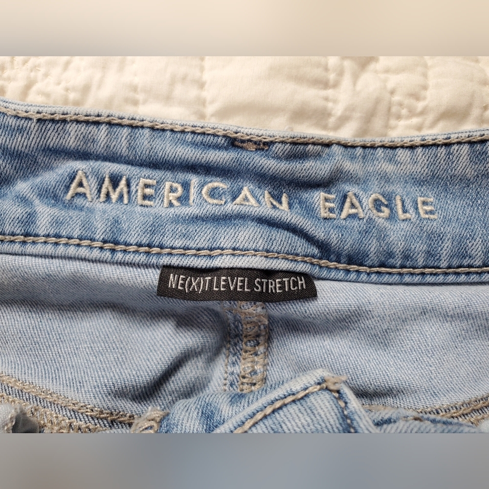 American Eagle Outfitters Light Blue Denim Skirt Size 0 - Picture 3 of 8